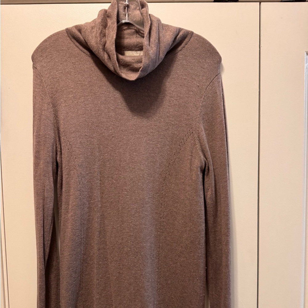 Joan Vass Taupe Knit Sweater